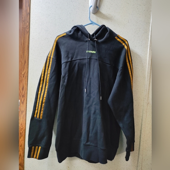 Adidas Ivy Park All Hoodie Size Small Oversized Black Gold
